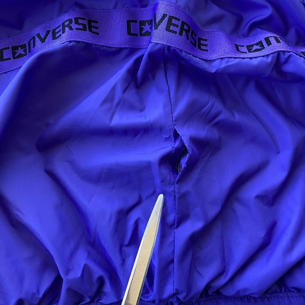 Converse All Star Youth Puffer 10-12‎ Unisex Full Zip Vest Jacket Purple Solid